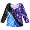 Nikiikoo Kids Girls Long Sleeves Gymnastics Leotards Shorts Dance Unitard Biketards Active Tumbling Outfit Blue 12 Years view 4