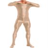 Shinsto Men's Glossy Long Sleeve Unitard Spandex Bodysuit Dance Leotard Jumpsuit Clubwear Footed Coffee One Size view 1
