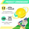 Deekin 24 PCS Pitching Machine Softballs, Dimpled Softballs, Practice Foam Sport Pitching Machine Professional Ball for Hitting and Fielding Practice, 2 Dozen(12 Inch,Yellow) view 2