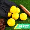 Deekin 24 PCS Pitching Machine Softballs, Dimpled Softballs, Practice Foam Sport Pitching Machine Professional Ball for Hitting and Fielding Practice, 2 Dozen(12 Inch,Yellow) view 4