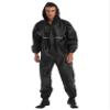 renvena Men's Hooded Jumpsuits Full zip One Piece Lightweight Hooded Raincoat Waterproof Rain Suit Black 3X-Large view 1