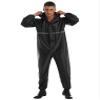 renvena Men's Hooded Jumpsuits Full zip One Piece Lightweight Hooded Raincoat Waterproof Rain Suit Black 3X-Large view 3