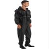 renvena Men's Hooded Jumpsuits Full zip One Piece Lightweight Hooded Raincoat Waterproof Rain Suit Black 3X-Large view 4
