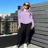 G4Free Women's UPF 50+ Long Sleeve Workout Shirts Sun Protection SPF UV Running Hiking Golf Shirts Athletic Rash Guard (Purple,XL) view 3