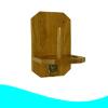 GACCO BILLIARDS Wall Mounted Cone Chalk Holder, Pool Table Accessory, Solid Wood Hand Chalk Holder Finish in Classic Oak, Traditional Mahogany & Black. Not Included Cone Chalk (Classic Oak) view 2