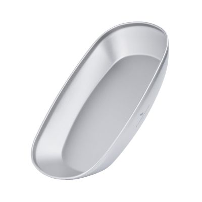 iBasingo 9.84 in Titanium Dinner Plates Camping Metal Service Dishes Lightweight Portable Outdoor Indoor Single-layer Durable Bread Dessert Vegetables Fruit Chips Kitchen Tableware Ti1114T-L