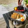 iBasingo 9.84 in Titanium Dinner Plates Camping Metal Service Dishes Lightweight Portable Outdoor Indoor Single-layer Durable Bread Dessert Vegetables Fruit Chips Kitchen Tableware Ti1114T-L view 3