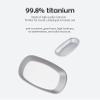 iBasingo 9.84 in Titanium Dinner Plates Camping Metal Service Dishes Lightweight Portable Outdoor Indoor Single-layer Durable Bread Dessert Vegetables Fruit Chips Kitchen Tableware Ti1114T-L view 4
