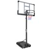Portable Basketball Hoop & Goal, Basketball System, Basketball Equipment Height Adjustable, with Backboard and Wheels, for Adults Youth Indoor Outdoor (Black 6.6~10ft) view 1