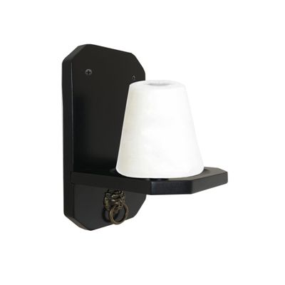 GACCO BILLIARDS Wall Mounted Cone Chalk Holder, Pool Table Accessory, Solid Wood Hand Chalk Holder Finish in Classic Oak, Traditional Mahogany & Black. Not Included Cone Chalk (Black)