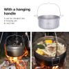 Boundless Voyage Titanium 4.5L Hanging Pot with Steaming Rack Folding Handle Outdoor Camping Cooking Stockpot Steamer Set (4.5L Pot) view 4