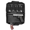 SOWHUP Tactical Pistol Case, Padded Handgun Firearm Case Double Shooting Gun Range Duffle Bag with Multiple Magazine Slots for Hunting Shooting Outdoor Activities (Black Camouflage) view 1