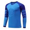dPois Kids Boys Soccer Goalkeeper Jersey Padded Goalie Shirt Long Sleeve Football Training Tee Soccer Uniform Blue 11-13 Years view 2