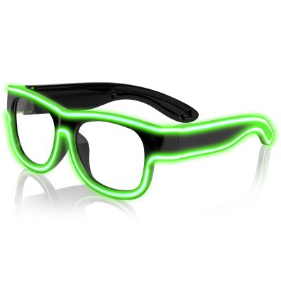 Ainiv Light Up Glasses with 3 Flash Modes - LED Luminous Neon Party Rave Glow in the Dark for Parties, DJ, EDM, 80s, Halloween, Christmas, Festival, Carnival, Birthday