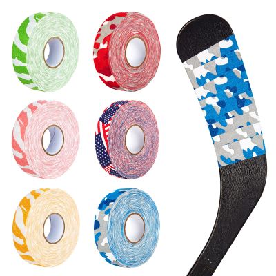 Deekin 6 Rolls Hockey Tape USA Flag Camo Lacrosse Stick Tape Waterproof Non Slip Hockey Athletic Sports Stick Baseball, 1'' x 27 Yards/Roll(Bright,Vivid)