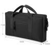 SOWHUP Tactical Pistol Case, Padded Handgun Firearm Case Double Shooting Gun Range Duffle Bag with Multiple Magazine Slots for Hunting Shooting Outdoor Activities (Black) view 3