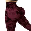 SUUKSESS Scrunch Butt Lifting Seamless Leggings for Women Booty High Waisted Workout Yoga Pants (Tie Dye Red, S) view 2