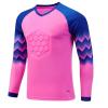 dPois Kids Boys Soccer Goalkeeper Jersey Padded Goalie Shirt Long Sleeve Football Training Tee Soccer Uniform Hot Pink 9-10 Years view 2
