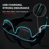 Ainiv Wireless Light Up Glasses - 3 Flash Modes LED Luminous Neon Party Rave Glow in the Dark for Parties, DJ, EDM, 80s, Halloween, Christmas, Festival, Carnival, Birthday view 3