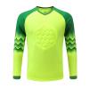 dPois Kids Boys Soccer Goalkeeper Jersey Padded Goalie Shirt Long Sleeve Football Training Tee Soccer Uniform Fluorescent Green 9-10 Years view 1