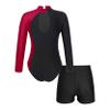 Loyan Kids Girls Rhinestone Ballet Dance Outfits Set 2 Piece Long Sleeve Gymnastic Leotard Biketards and Short Dancewear Burgundy 14 Years view 2