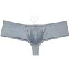 OROCOJUCO Men's Metallic Shiny Wet Look Swimwear Drawstring Pouch Greek Bikini Swimsuit Grey XL view 1