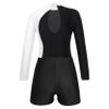 Loyan Kids Girls Rhinestone Ballet Dance Outfits Set 2 Piece Long Sleeve Gymnastic Leotard Biketards and Short Dancewear White 12 Years view 4