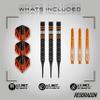 RED DRAGON Amberjack Pro 1 18 Gram Softip Premium Tungsten Darts Set with Flights and Stems view 2