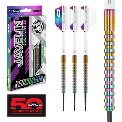 RED DRAGON Javelin Spectron 22 Gram Premium Tungsten Steeltip Darts Set with Flights and Stems