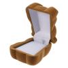 DECHOUS Coffee Necklace Organizer 1pc Flannel Ring Box Mini Bear Jewelry Ring Display Box Ear Engagement Wedding Wedding es for Ceremony Jewelry view 2