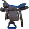 13 Kids Western Pony Size Barrel Racer Saddle, Trail Riding Leather Horse Saddle, Blue view 1