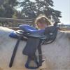 11 Kids Western Pony Size Barrel Racer Saddle, Trail Riding Leather Horse Saddle, Blue view 3