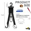 Deekin 4 Pcs Baseball Softball Gear Hanger 3 in 1 Dugout Organizer Bat Holder with Glove Clip and Helmet Hook for Fence Bag Water Bottle Hiking Camping (Black) view 2