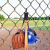 Deekin 4 Pcs Baseball Softball Gear Hanger 3 in 1 Dugout Organizer Bat Holder with Glove Clip and Helmet Hook for Fence Bag Water Bottle Hiking Camping (Black) view 4