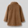 Toddler Girls Dress Coat Winter Windproof Coat Jacket Kids Warm Fleece Outerwear Jacket Faux Wool (Brown-B, 1-2 Years) view 3