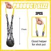 Riakrum 2 Pieces Shot Put Carrier Track and Field Equipment Net Shotput Bags for 8 lb Shot Put Ball Training Carry (Yellow and Black) view 4