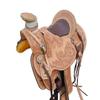 Western Wade Leather Horse Saddle, Wooden Tree(Tan) view 4