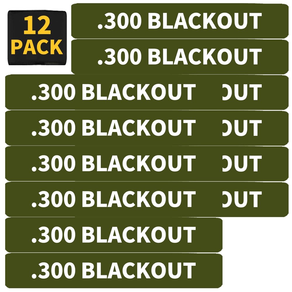 12 Pack Miaozhun .300 Blackout Magazine Marking Bands 300 BLK Magazine Caliber Identification