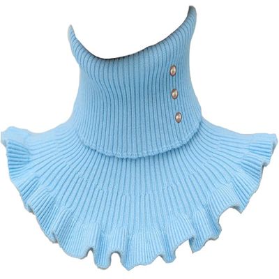 YY GEWETAO Fake Turtleneck Women's Turtleneck with Pearl Dickey Collar Wear Sweater Hoodie High Neck Mock Collar Knitting