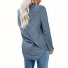 PBNBP Womens Crewneck Solid Color Sweatshirts Pullover Daily Wear Fall Winter Long Sleeve Tops Curved-Hem Loose Fit Dressy Shirts Camisas view 3