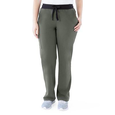 ave. Unisex Clinton Straight Leg Six Pocket Cargo Scrub Pant in Black, XS
