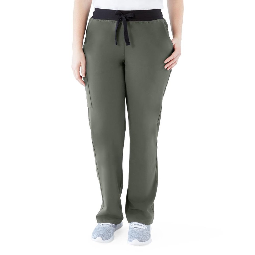 ave. Unisex Clinton Straight Leg Six Pocket Cargo Scrub Pant in Black, XS