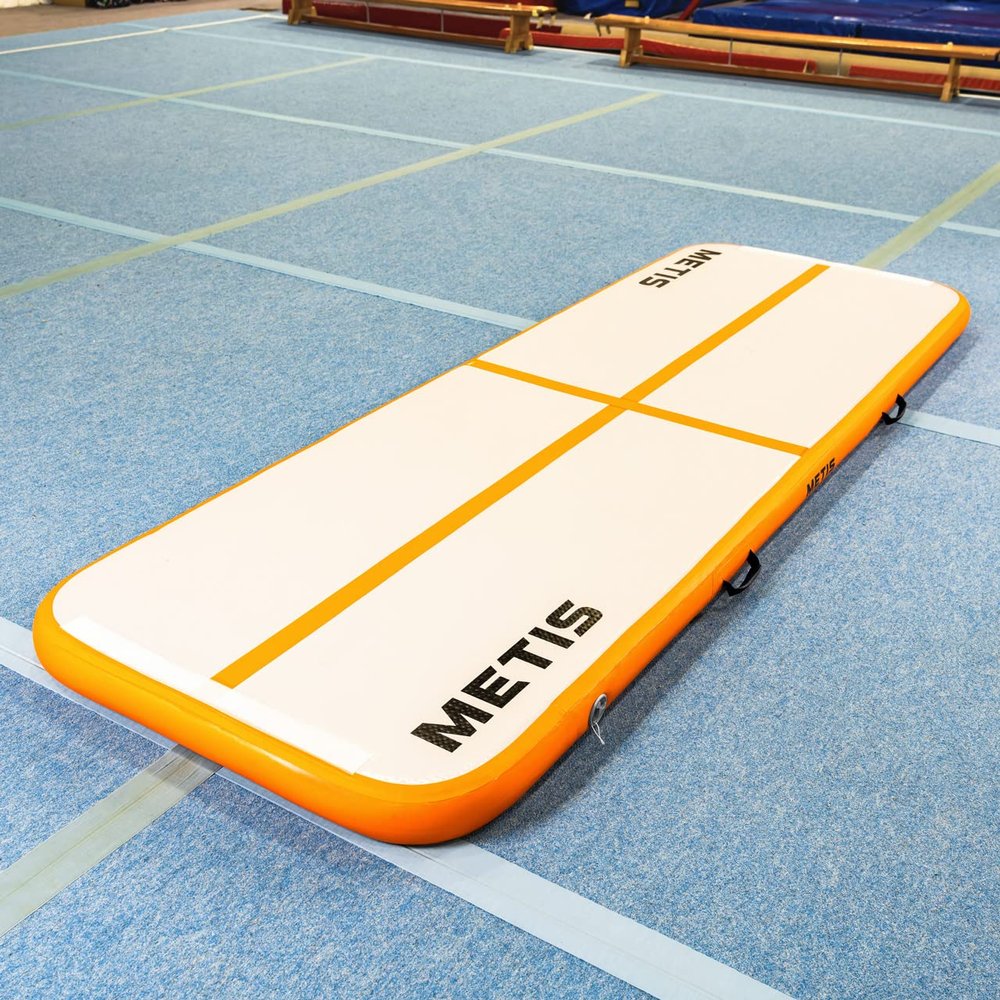 METIS Inflatable Gymnastics Mats - 2x Sizes: 10ft & 13ft | Bag & Repair Kit Included (10ft)