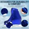 Kami-So Metallic Figure Skating Boot Covers | Hockey Skates Protection Against Scratches, Scuffs, and Dirt | Durable Ice Skate Shoe Cover | Ice Skating Accessories | Malachite Python - Adult Size view 4