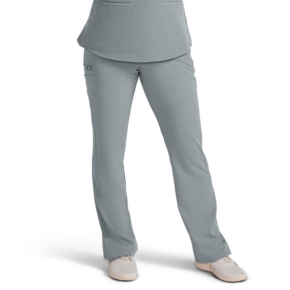 AVE. Varick Women's Scrub Pants, Elastic Waistband, 4-Way Stretch Fabric, Wrinkle- and Fade-Resistant, Machine Washable Scrubs, For Nurses & Medical Professionals, (M, Gray)
