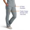 AVE. Varick Women's Scrub Pants, Elastic Waistband, 4-Way Stretch Fabric, Wrinkle- and Fade-Resistant, Machine Washable Scrubs, For Nurses & Medical Professionals, (M, Gray) view 3