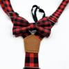BEWDIO Red Plaid Suspenders and Bow Tie Set for Boys, Christmas Bowtie and Suspenders with 4 Strong Metal Clips (4-10-1) view 3