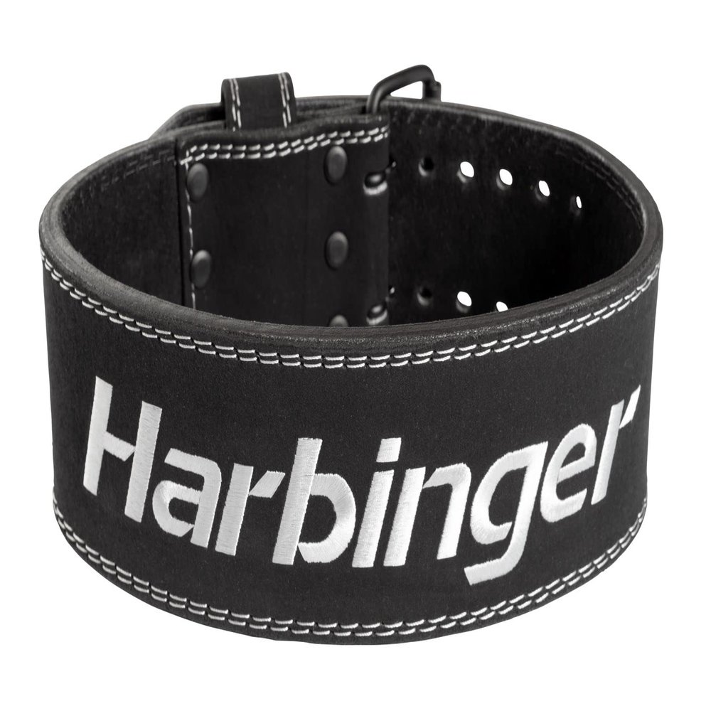 Harbinger Unisex 10mm Powerlifting Gym Belt for Weightlifting, Deadlifts,and Squats - Medium,Black