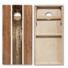 Tailgating Pros Cornhole Boards - 4' x 2' Tournament Grade Wooden Pattern Cornhole Game w/Carrying Case & Set of 8 Corn Hole Bags w/Tote view 2
