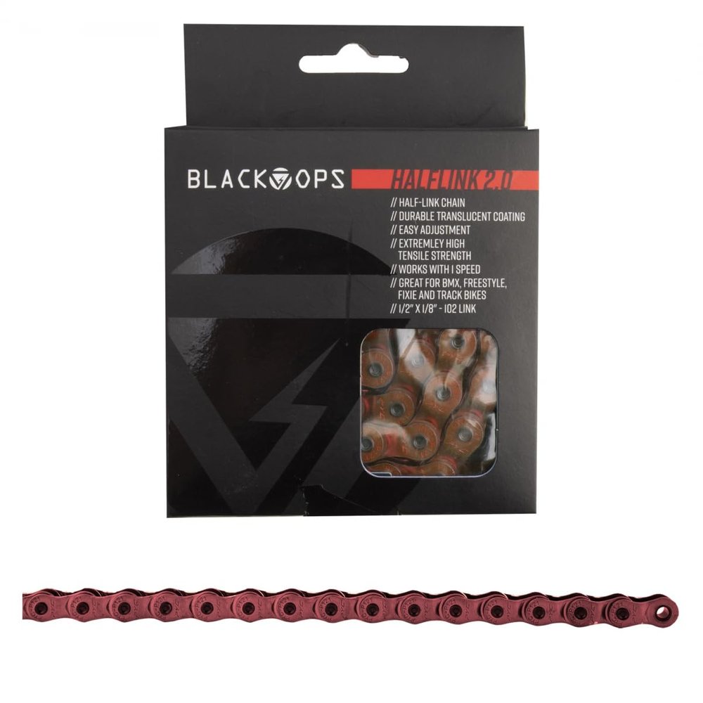 Black OPS Chain BK-OPS 1/2x1/8 Half Link 2.0 1s Translucent-RD 102L